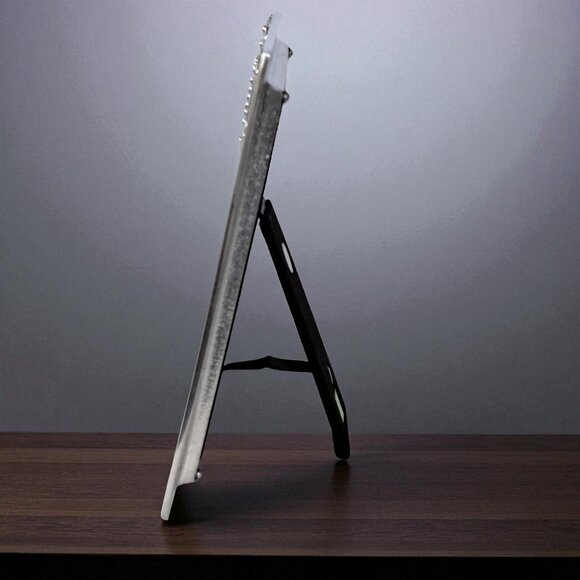 Mariposa Silver Beaded Cross 5x7 Frame  Brutalist Christian Photo - Picture 6 of 15